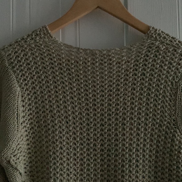 Retrod dusty beige woven 3/4 sleeve sweater - Picture 6 of 10